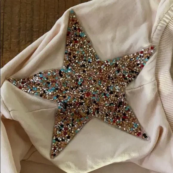 Women's Pink Star Embellished Sweater - Picture 3 of 4
